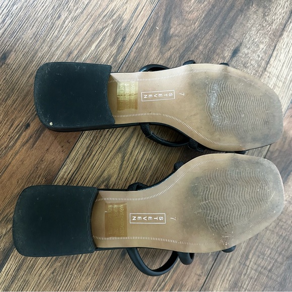 Steven New York Harviey Black Strappy Women's Slide Sandals 7 - Picture 4 of 5